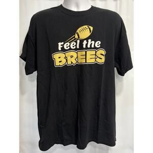 New Orleans Saints Drew Brees Vintage Style T-Shirt Mens XL Feel The Brees NFL